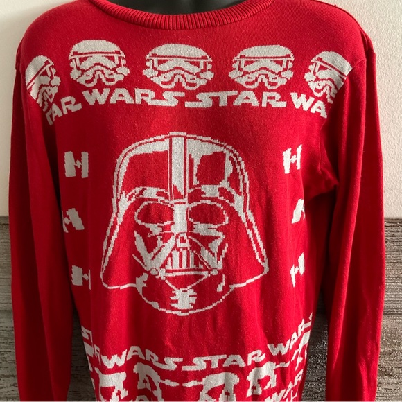 Star Wars Darth Vader Stormtroopers Ugly Christmas Sweater Sz Large Unisex (F1) - Picture 6 of 6